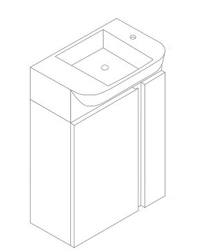 1 tiroirs + une porte suspendu