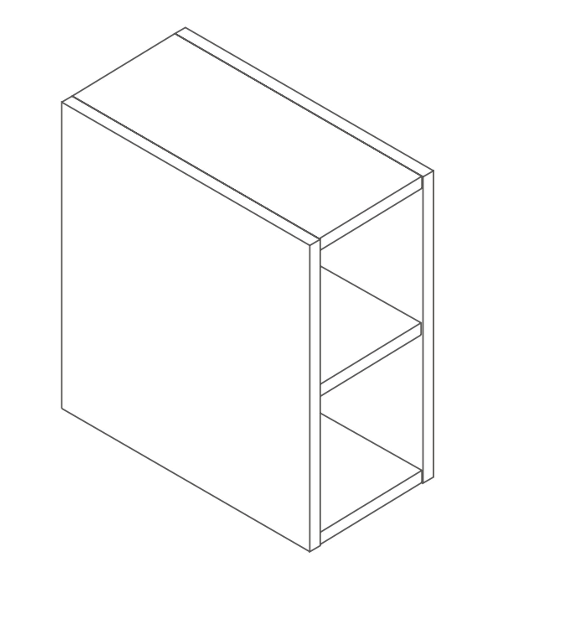 2 tiroirs ouvert suspendu