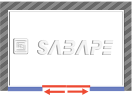 Double porte coulissante fermeture centrale spazio