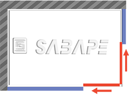 Double porte coulissante Accès d'angle