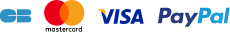 Carte Bancaire, mastercard, VISA, Paypal